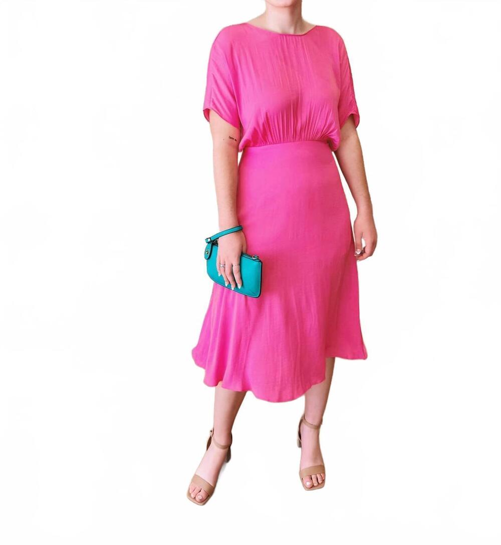 NEW NAKED ZEBRA bianca dress in pink